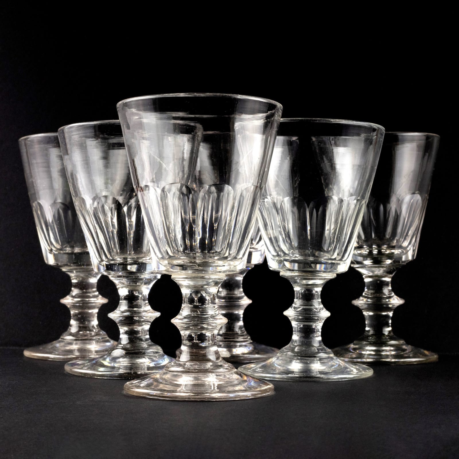 Set Of 6 Aperitif Glasses C1880 Green And Stone Shop